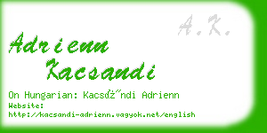 adrienn kacsandi business card